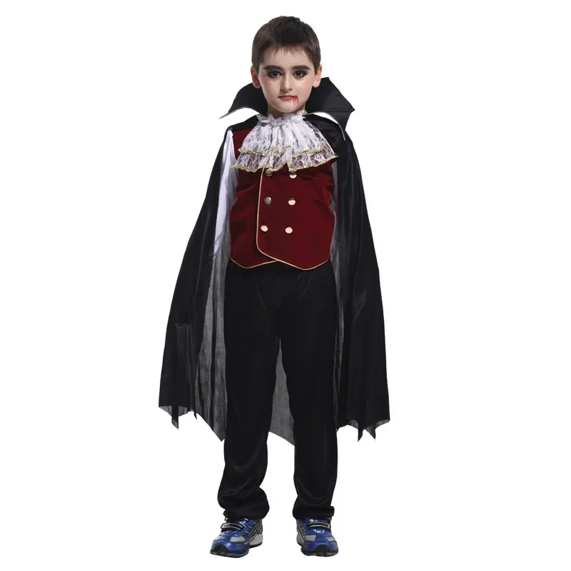 Gothic Count Dracula Vampire Costumes Boys Children Vampira Cosplay Halloween Carnival Party Mardi Gras Fancy Dress
Gothic Count Dracula Vampire Costumes Boys Children Vampira Cosplay Halloween Carnival Party Mardi Gras Fancy Dress