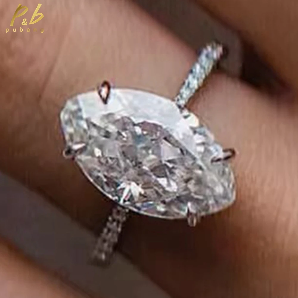 PuBang Sparkling 3EX VVS1 5.5 CT Обручальные кольца из настоящего муассанита, ювелирные изделия из 14-каратного золота, кольцо из настоящего золота для женщин
PuBang Sparkling 3EX VVS1 5.5 CT Обручальные кольца из настоящего муассанита, ювелирные изделия из 14-каратного золота, кольцо из настоящего золота для женщин