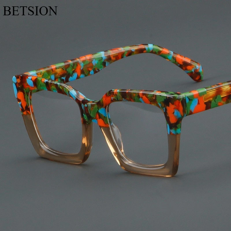 BETSION Retro Thick Square Acetate Eyeglasses Frame Fashion Oversized Material European and American Men Women Eyewear #882285
BETSION Retro Thick Square Acetate Eyeglasses Frame Fashion Oversized Material European and American Men Women Eyewear #882285