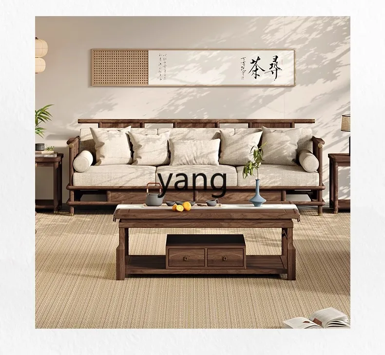 LTT new Chinese solid wood sofa Chinese zen black walnut light luxury villa living room
LTT new Chinese solid wood sofa Chinese zen black walnut light luxury villa living room