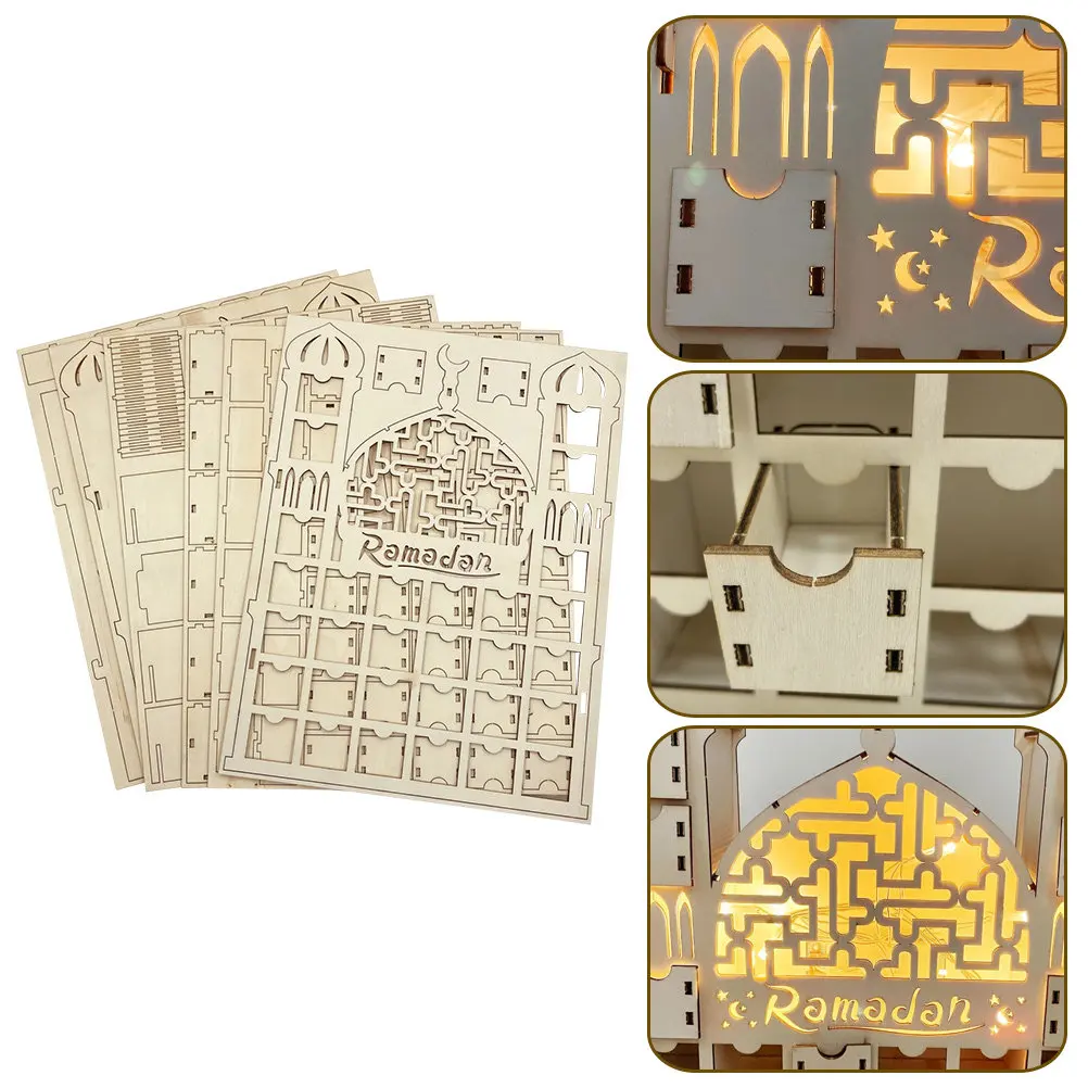 Eid Mubarak Wooden Ornament Hollow Cut Islamic Design Festive Home Decor Ramadan Party Tabletop Adornment Glowing Craft
Eid Mubarak Wooden Ornament Hollow Cut Islamic Design Festive Home Decor Ramadan Party Tabletop Adornment Glowing Craft