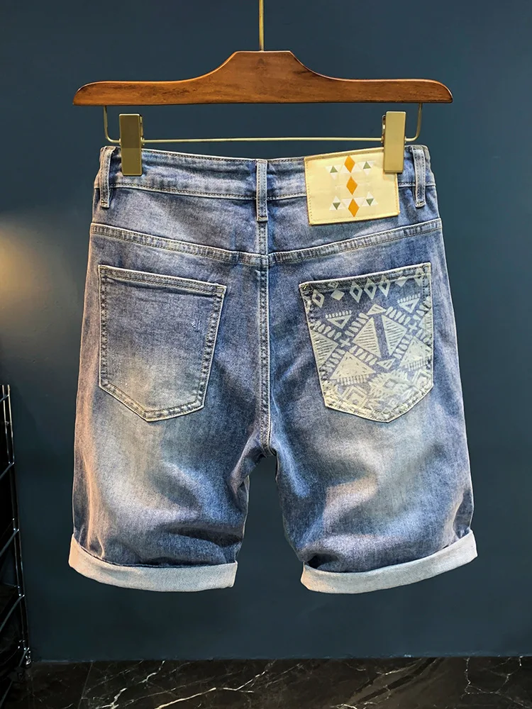 High-End Men's Summer Shorts Men's Fashion Printing Straight-Leg Denim Fifth Pants2024New Stretch Capri Pants
High-End Men's Summer Shorts Men's Fashion Printing Straight-Leg Denim Fifth Pants2024New Stretch Capri Pants