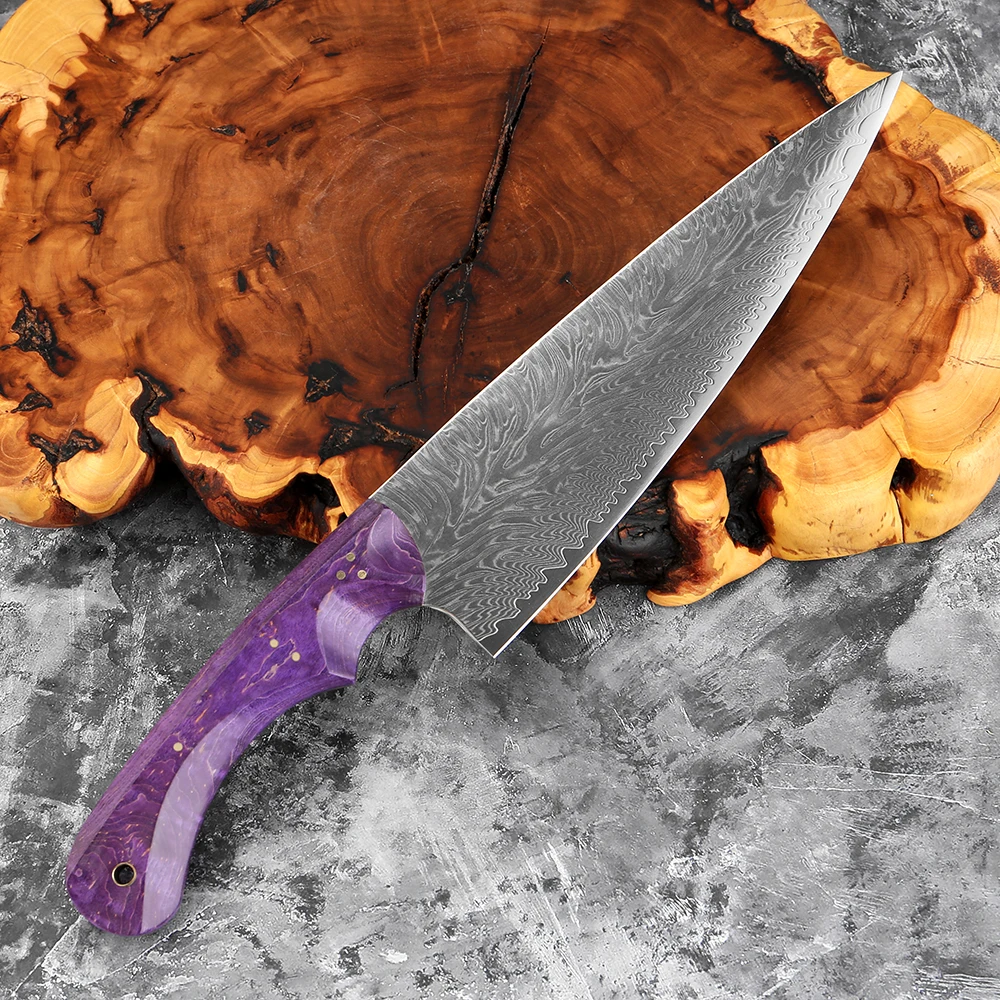 Professional Damascus Steel 8-inch Chef's Knife Sharp Japanese Chef's Knife Kitchen Slicing and Carving Knife Ergonomic Handle
Professional Damascus Steel 8-inch Chef's Knife Sharp Japanese Chef's Knife Kitchen Slicing and Carving Knife Ergonomic Handle