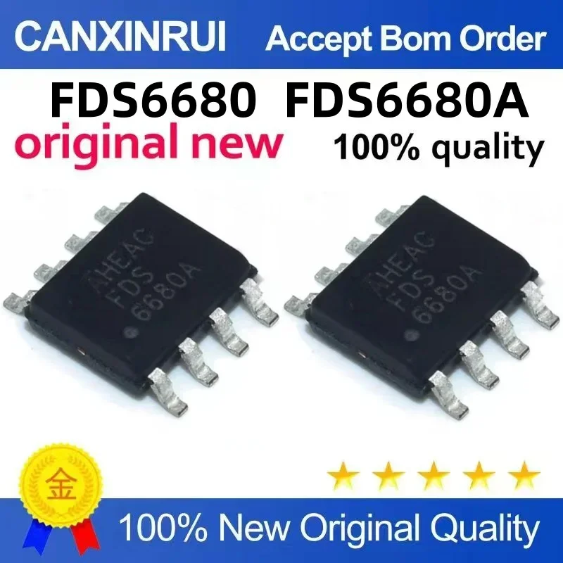 (5-100 pieces) Brand new original FDS6680 FDS6680A SMT SOP8 30V N-channel MOSFET
(5-100 pieces) Brand new original FDS6680 FDS6680A SMT SOP8 30V N-channel MOSFET