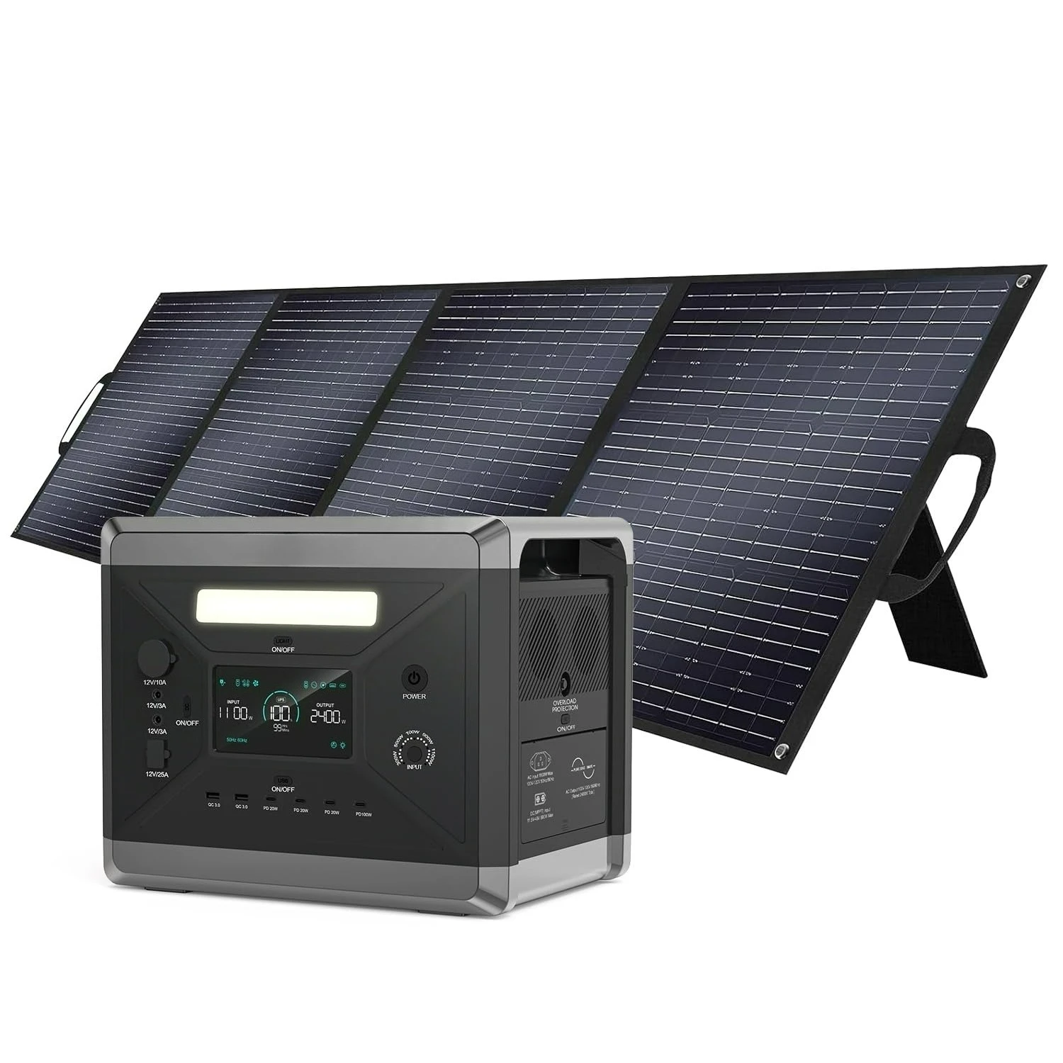 Portable Power Station, Q2501 2400W/2160Wh Large Capacity Solar Generator with 200W Solar Panel, BMS, Custom
Portable Power Station, Q2501 2400W/2160Wh Large Capacity Solar Generator with 200W Solar Panel, BMS, Custom