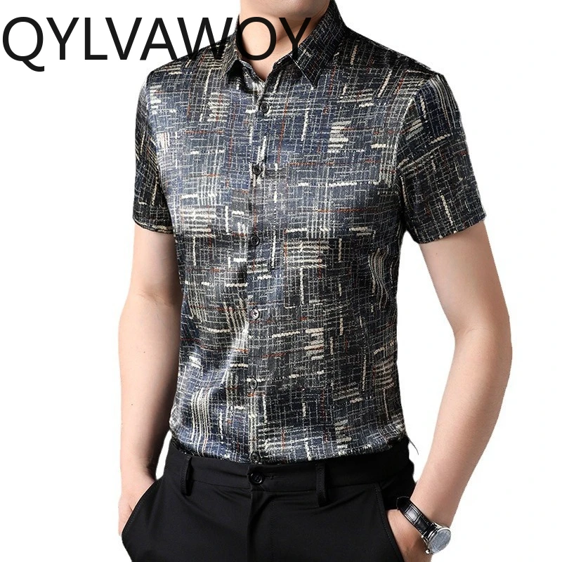 QYLVAWOY 90.8% Mulberry Silk Men's Shirts Thin Short Sleeve Shirt Summer Tops Traceless Shirts for Man Camisas Masculina Premium
QYLVAWOY 90.8% Mulberry Silk Men's Shirts Thin Short Sleeve Shirt Summer Tops Traceless Shirts for Man Camisas Masculina Premium