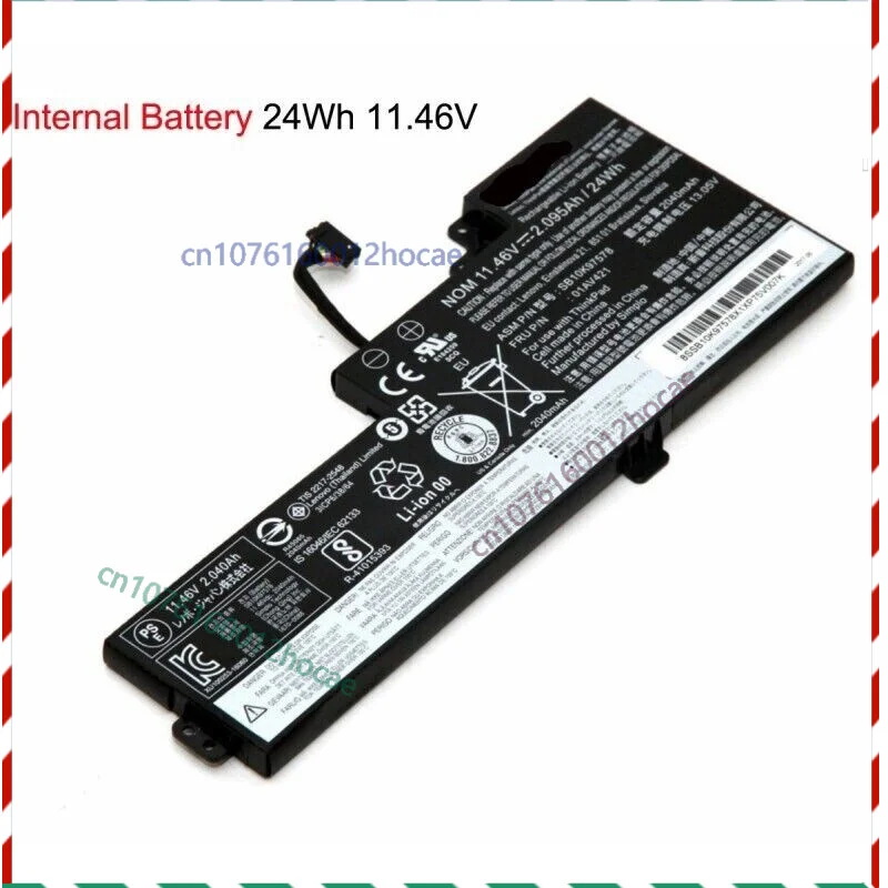 New 24Wh 11.46V Internal Battery for Lenovo ThinkPad T470 20JM 20JN 20HD 20HE Fast ship Fast ship
New 24Wh 11.46V Internal Battery for Lenovo ThinkPad T470 20JM 20JN 20HD 20HE Fast ship Fast ship