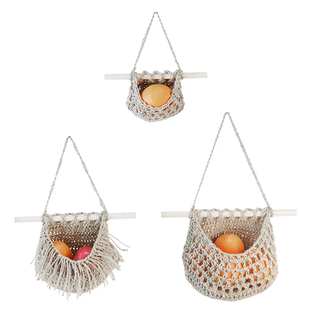 Woven Hanging Fruit Basket 3-Tier for Kitchen Storage Bananas Onions Tomatoes Vegetable Organizer Space Saving
Woven Hanging Fruit Basket 3-Tier for Kitchen Storage Bananas Onions Tomatoes Vegetable Organizer Space Saving