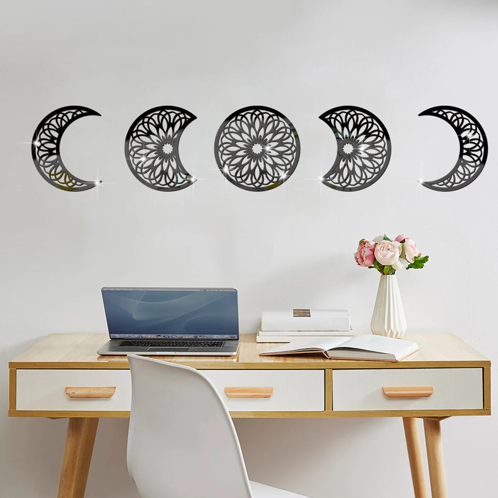 Moon Phase Wall Decor Crescent Stickers Mirror Decals for Bathroom Realistic Office
Moon Phase Wall Decor Crescent Stickers Mirror Decals for Bathroom Realistic Office