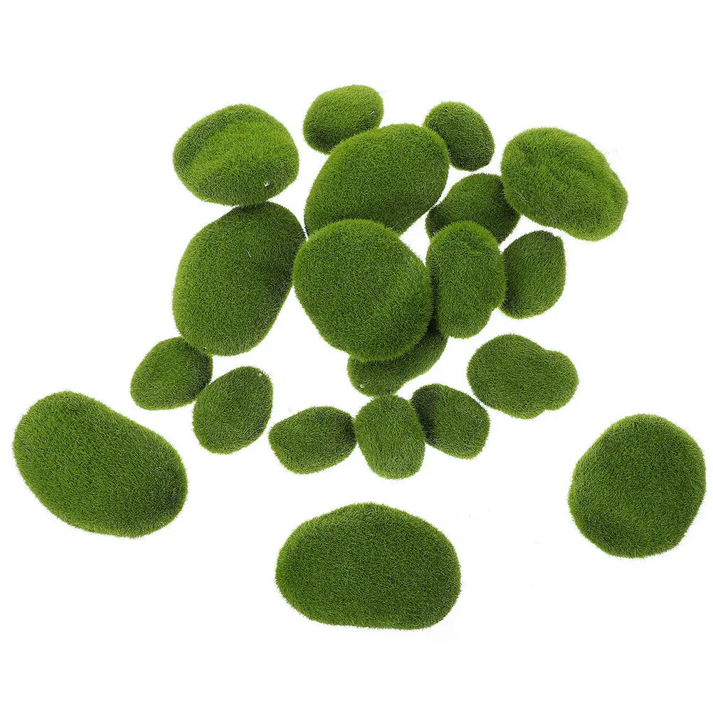 25Pcs Artificial balls Realistic Moss Covered Stones for Floral Arrangements Fairy Gardens Bonsai Decoration Craft DIY
25Pcs Artificial balls Realistic Moss Covered Stones for Floral Arrangements Fairy Gardens Bonsai Decoration Craft DIY