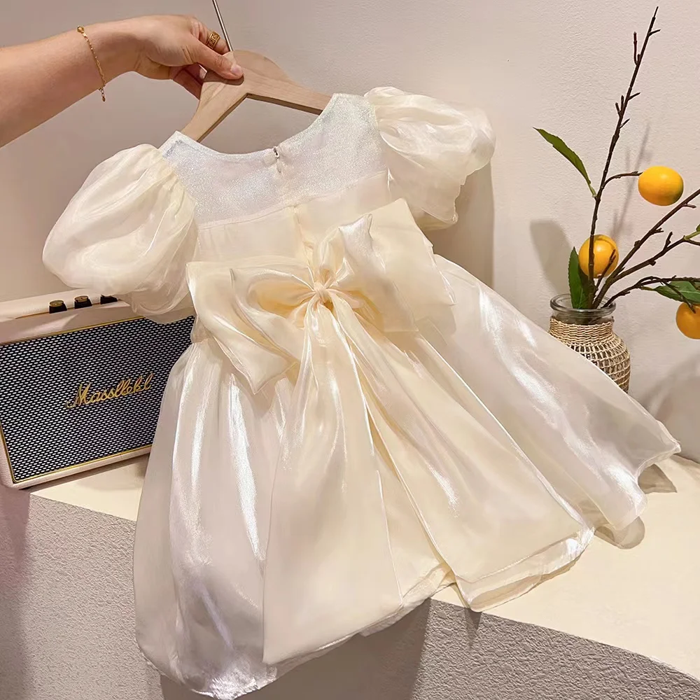 Girls Puff Sleeve Princess Dress Summer Round Neck Solid Color A-Line Party Dress 2-10Years Cute Baby Girls Sundress
Girls Puff Sleeve Princess Dress Summer Round Neck Solid Color A-Line Party Dress 2-10Years Cute Baby Girls Sundress