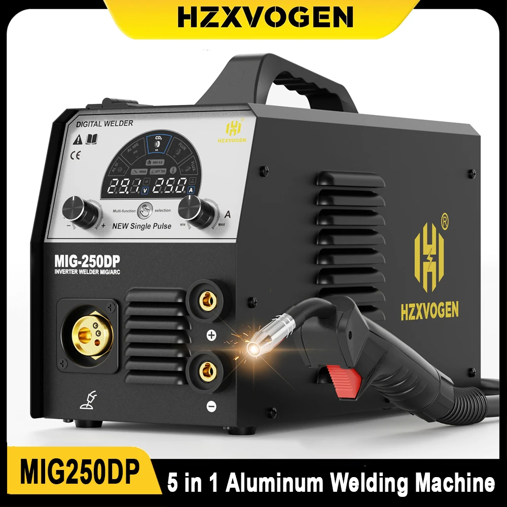 Сварочный аппарат HZXVOGEN MIG250 для сварки алюминия, 5 в 1: ручная дуговая сварка (MMA), сварка MIG с газом, сварка MIG без газа, сварка Lift TIG, однопульсная синергетическая сварка, 110/220В
Сварочный аппарат HZXVOGEN MIG250 для сварки алюминия, 5 в 1: ручная дуговая сварка (MMA), сварка MIG с газом, сварка MIG без газа, сварка Lift TIG, однопульсная синергетическая сварка, 110/220В