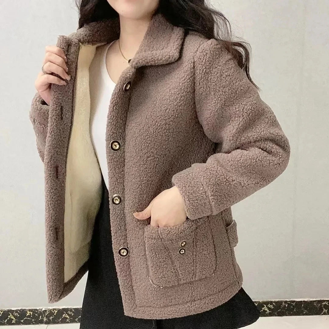 QNPQYX New Thicken Warm Faux Lamb Wool Jackets Autumn Winter Loose Long-sleeve Outerwear Solid Women Coats Parkas Casual Tops
QNPQYX New Thicken Warm Faux Lamb Wool Jackets Autumn Winter Loose Long-sleeve Outerwear Solid Women Coats Parkas Casual Tops