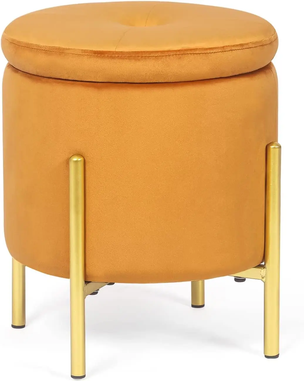 Upholstered Tufted Round Storage Ottomans, Orange Modern Velvet Footrest Ottomans With Storage For Couch
Upholstered Tufted Round Storage Ottomans, Orange Modern Velvet Footrest Ottomans With Storage For Couch
