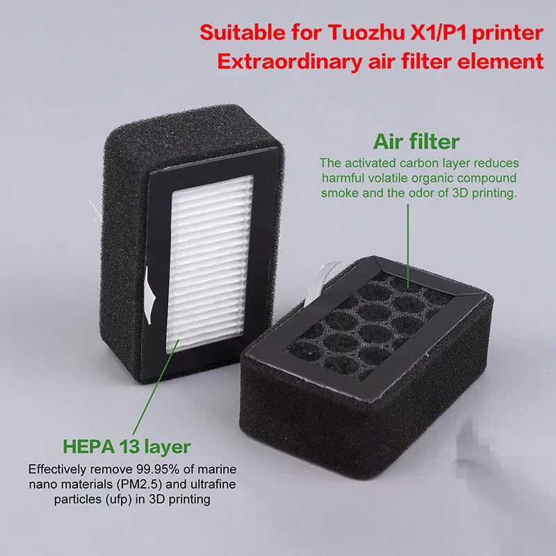 1/2/3Pcs Upgrade For Bambu Lab X1C P1S P1P Filter HEPA 13 + Activated Carbon Combo Air Filter Ultra Replacement
1/2/3Pcs Upgrade For Bambu Lab X1C P1S P1P Filter HEPA 13 + Activated Carbon Combo Air Filter Ultra Replacement