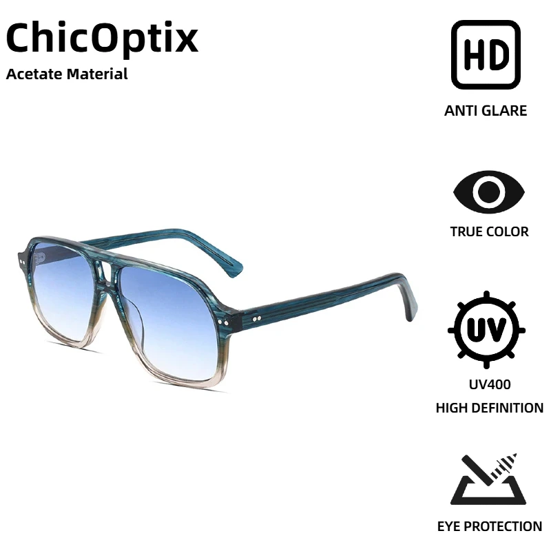 ChicOptix винтажные солнцезащитные очки-авиаторы с двойным мостом для мужчин и женщин, ручная работа, ацетатная оправа, защита UV400, повседневный уличный стиль
ChicOptix винтажные солнцезащитные очки-авиаторы с двойным мостом для мужчин и женщин, ручная работа, ацетатная оправа, защита UV400, повседневный уличный стиль