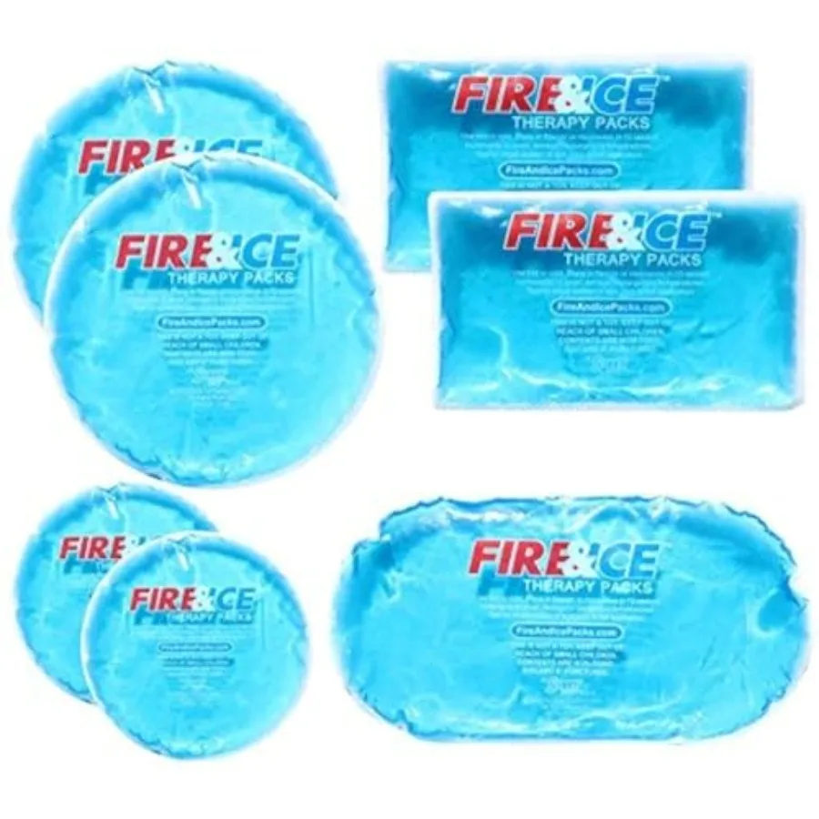 Fire and Ice Hot Cold Gel Packs-7 Reusable Packs in 4 Sizes for Multiple Applications Muscle and Joint Pain, Sinus Relief, Firs
Fire and Ice Hot Cold Gel Packs-7 Reusable Packs in 4 Sizes for Multiple Applications Muscle and Joint Pain, Sinus Relief, Firs