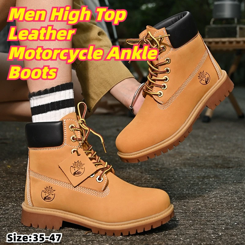 Men's High Top Motorcycle Ankle Boots, Non-Slip Winter Plush Warm Fashion Anti-Collision Motorbike Boots for Male
Men's High Top Motorcycle Ankle Boots, Non-Slip Winter Plush Warm Fashion Anti-Collision Motorbike Boots for Male