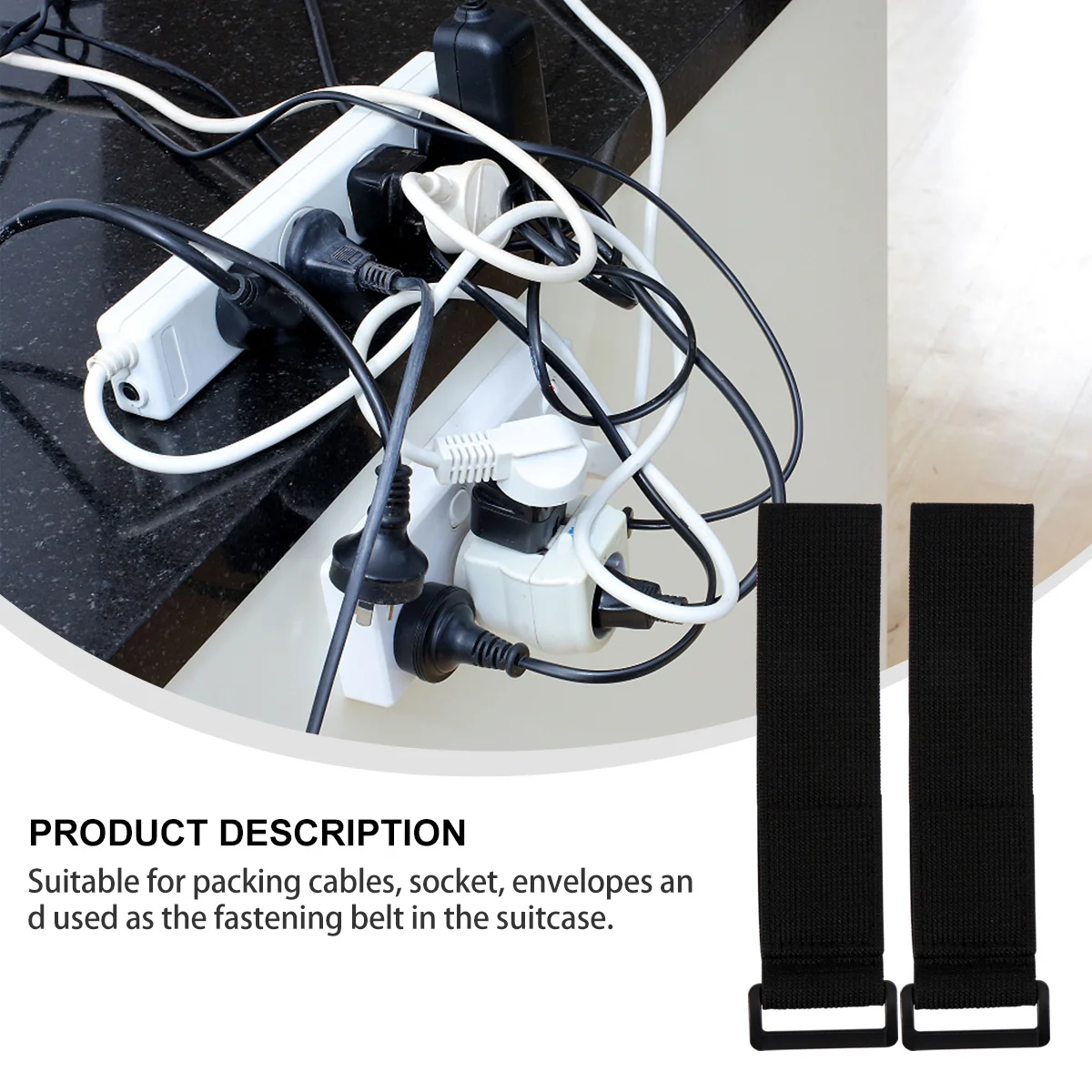 5Pcs Nylon Fastening Straps Hook and Loop Cable Ties Black Sturdy Adhesive Elastic for Organizing Cables Sockets Suitcases 
5Pcs Nylon Fastening Straps Hook and Loop Cable Ties Black Sturdy Adhesive Elastic for Organizing Cables Sockets Suitcases
