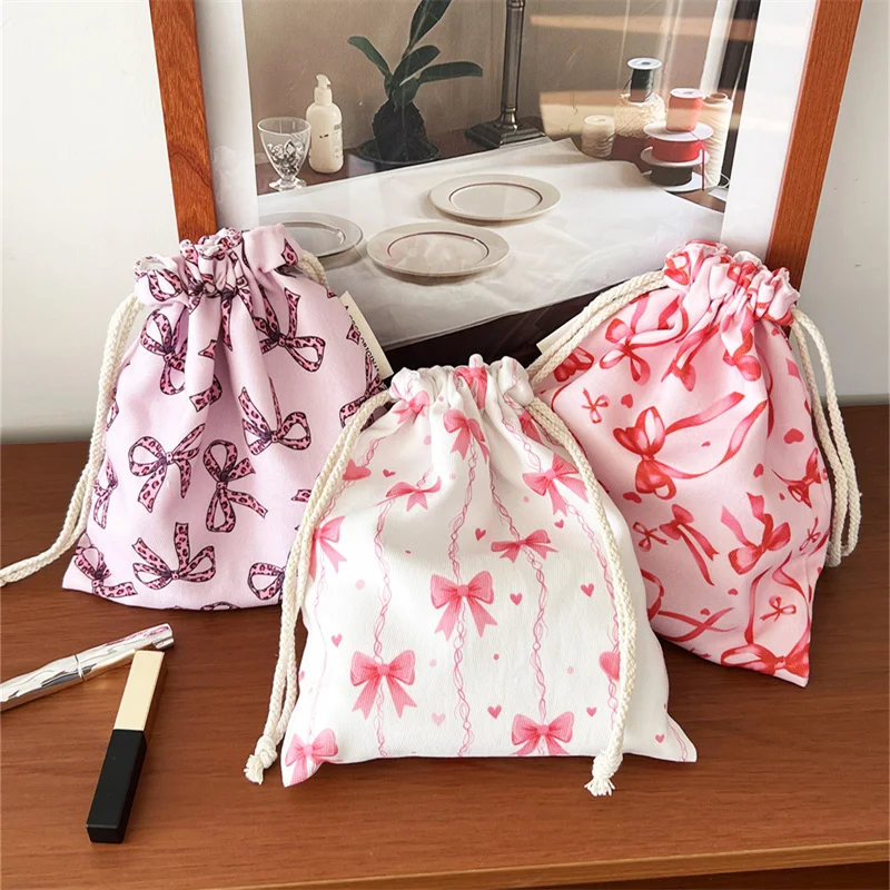 Sweet Style Knot Cosmetic Bag Handheld Wash Bag Interior Storage Bag Polyester Material Non-Waterproof
Sweet Style Knot Cosmetic Bag Handheld Wash Bag Interior Storage Bag Polyester Material Non-Waterproof