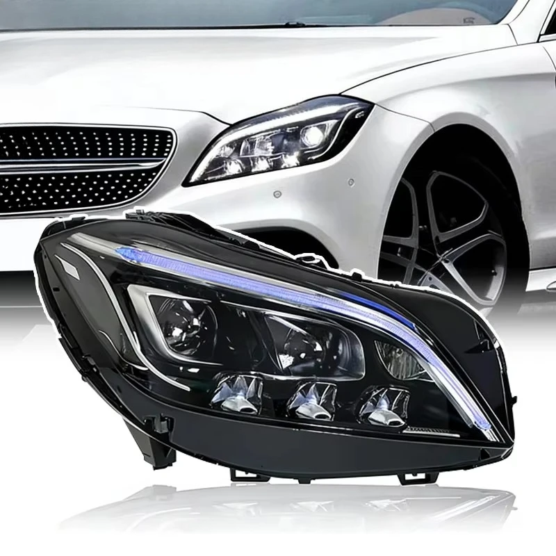 Suitable for 12-18 Models of CLS Headlight Assembly W218 Modified with New LED Daytime Running Lights and Turn Lens Lights
Suitable for 12-18 Models of CLS Headlight Assembly W218 Modified with New LED Daytime Running Lights and Turn Lens Lights