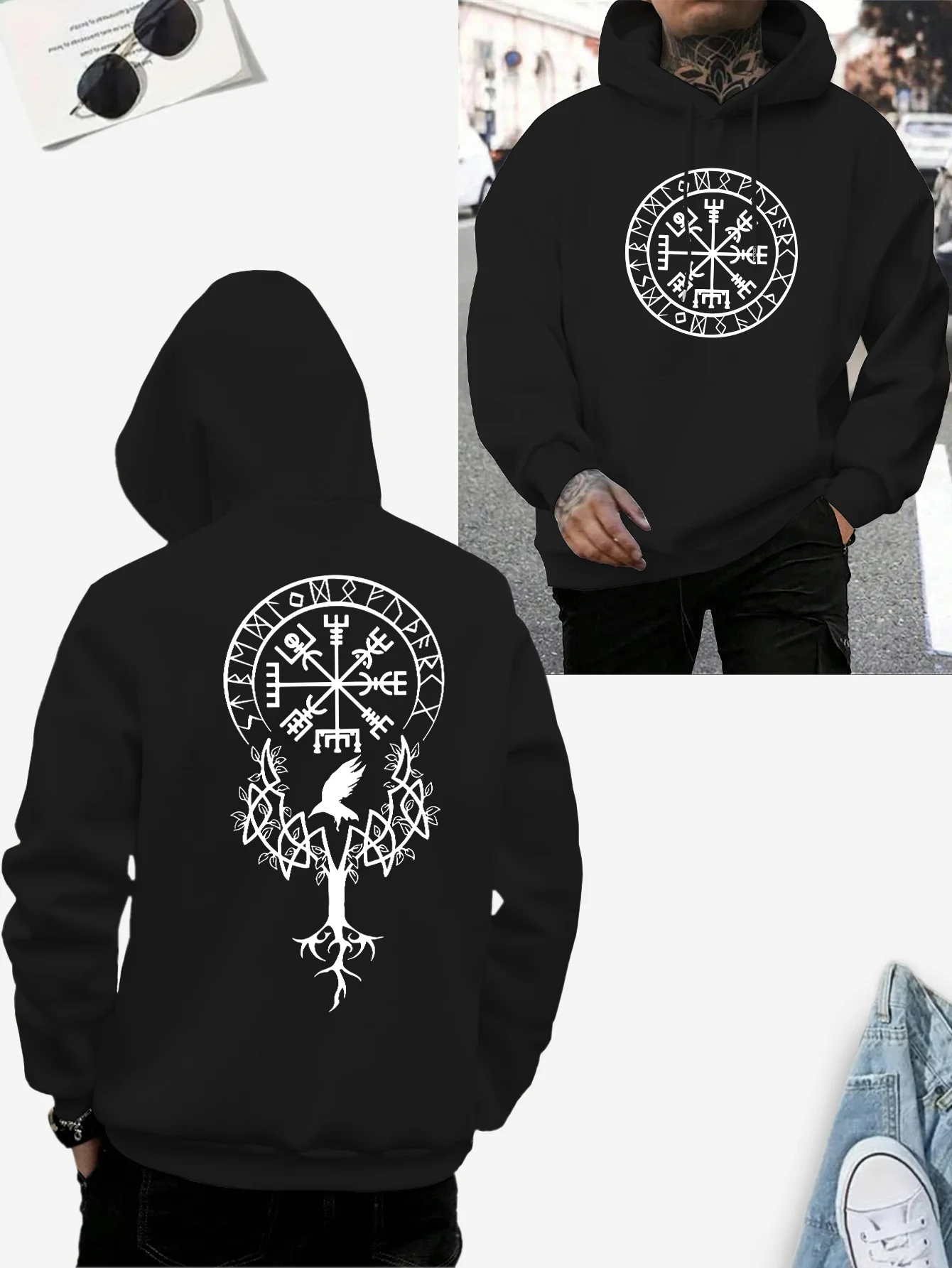 Viking Rune Yggdrasil Nordic Mythology Street Trend Men/women Hooded Sweatshirt Autumn Winter Daily Casual Loose Warm Sportswear
Viking Rune Yggdrasil Nordic Mythology Street Trend Men/women Hooded Sweatshirt Autumn Winter Daily Casual Loose Warm Sportswear
