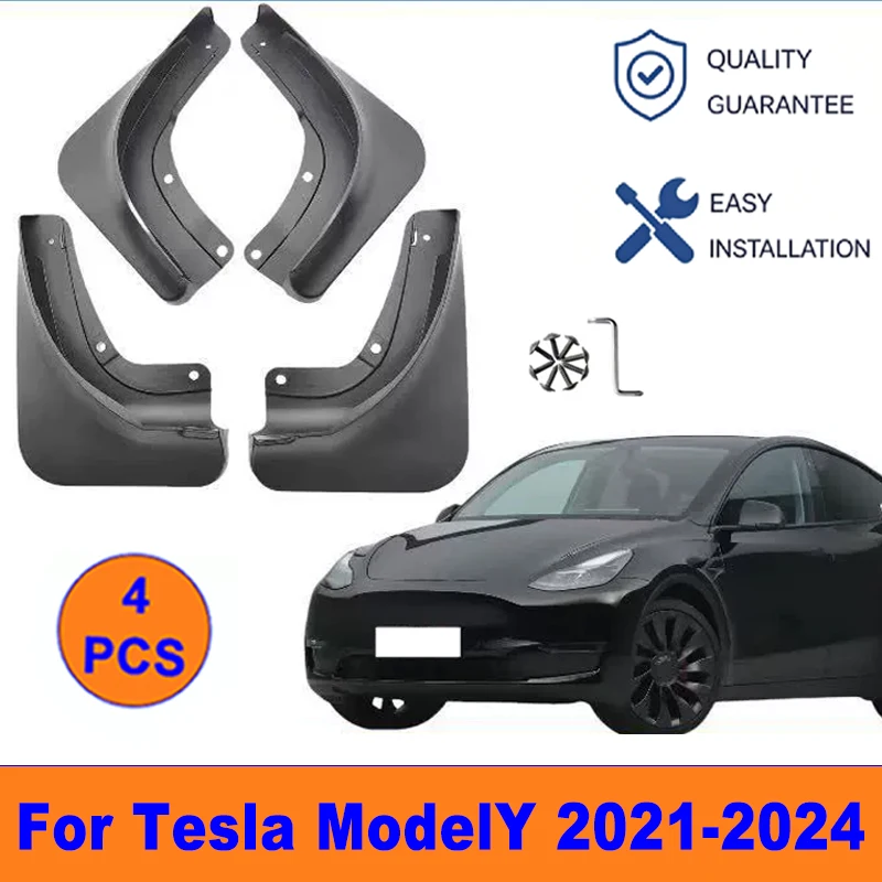 4Pcs Mud Flaps For Tesla ModelY 2021-2024 - Splash Guards Front & Rear Wheel Fender Mudguards Car Exterior Protection Parts
4Pcs Mud Flaps For Tesla ModelY 2021-2024 - Splash Guards Front & Rear Wheel Fender Mudguards Car Exterior Protection Parts
