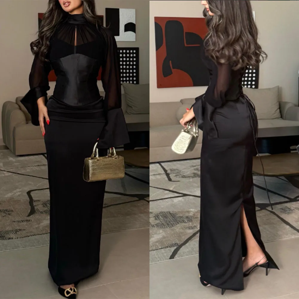Customized High Collar Black Evening Party Dresses Ankle Length Elegant Dresses for Special Occasions Robe De Soirée فستان احمر
Customized High Collar Black Evening Party Dresses Ankle Length Elegant Dresses for Special Occasions Robe De Soirée فستان احمر
