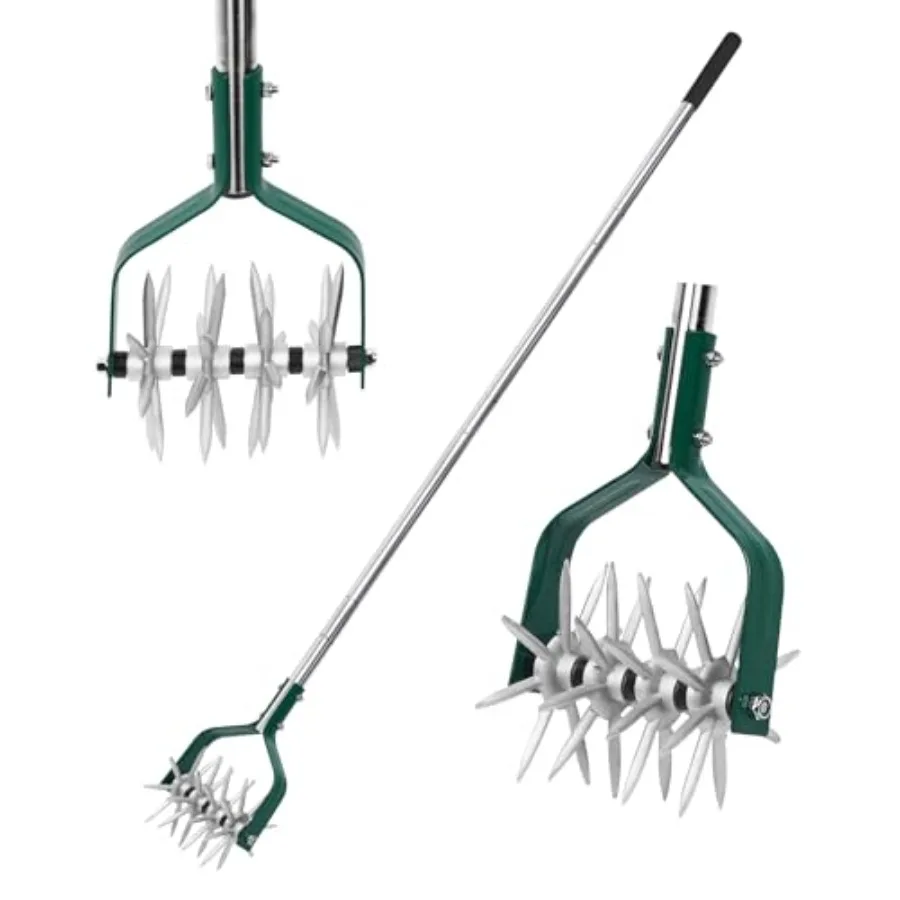 Rotary Cultivator Garden Tool, Manual Tiller with Durable Aluminum Gears, 57-Inch Long Handle, Hand Tiller for Soil Mixing, Flo
Rotary Cultivator Garden Tool, Manual Tiller with Durable Aluminum Gears, 57-Inch Long Handle, Hand Tiller for Soil Mixing, Flo