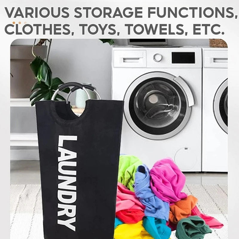 90L Super Large Laundry Basket Oxford Fabric Waterproof Laundry Bag Dirty Clothes Storage Basket Foldable Laundry Basket Travel
90L Super Large Laundry Basket Oxford Fabric Waterproof Laundry Bag Dirty Clothes Storage Basket Foldable Laundry Basket Travel