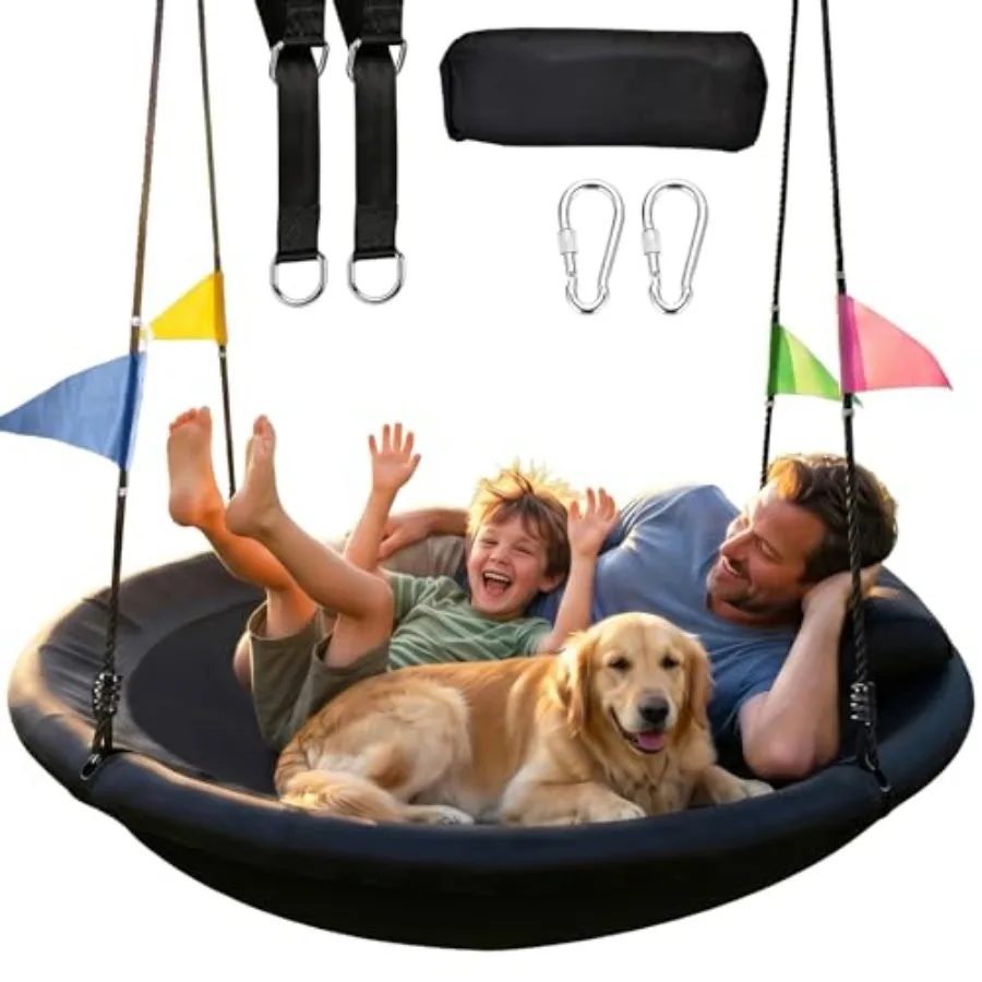Backyard tree swing: heavy-duty steel frame waterproof 900D Oxford fabric gray deep-seat saucer nest with soft pillow 48-inch d
Backyard tree swing: heavy-duty steel frame waterproof 900D Oxford fabric gray deep-seat saucer nest with soft pillow 48-inch d