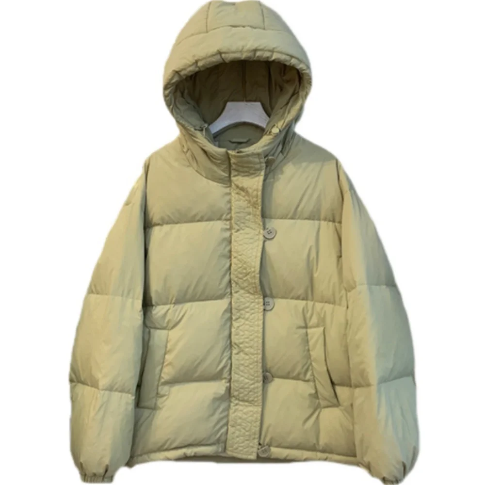 New down jacket women's short casual warm hooded white duck down loose jacket winter
New down jacket women's short casual warm hooded white duck down loose jacket winter