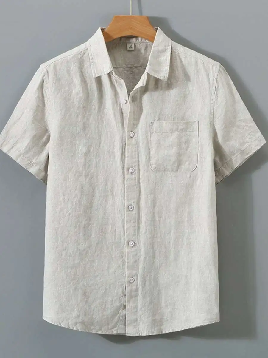 New Summer Men's Loose Fit ort Sve irt Casual Lightweight Cotton Pure Color Wide Hem Youth Faion Basic Sle
New Summer Men's Loose Fit ort Sve irt Casual Lightweight Cotton Pure Color Wide Hem Youth Faion Basic Sle