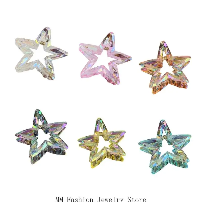 D0UB Sparkling Multicolor Acrylic Star Shaped Hair Claw Clip Lightweight Resin Hair Accessory For Everyday Styling
D0UB Sparkling Multicolor Acrylic Star Shaped Hair Claw Clip Lightweight Resin Hair Accessory For Everyday Styling