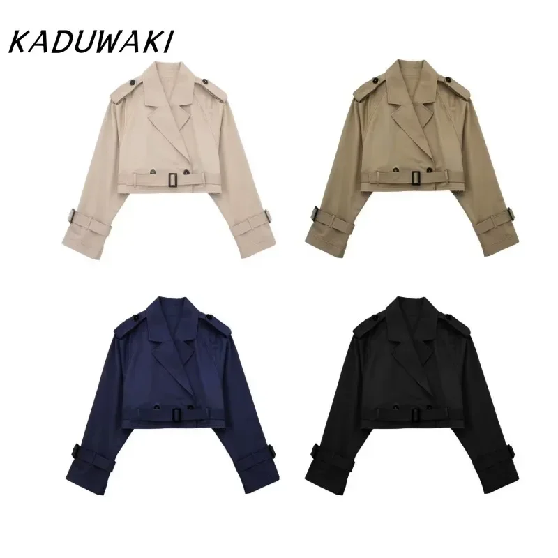 KADUWAKI Classic Women's Standing Collar Long Sleeve Short Trench Jackets Chic with Belt Casual Trench Тренч Burberry Женский
KADUWAKI Classic Women's Standing Collar Long Sleeve Short Trench Jackets Chic with Belt Casual Trench Тренч Burberry Женский