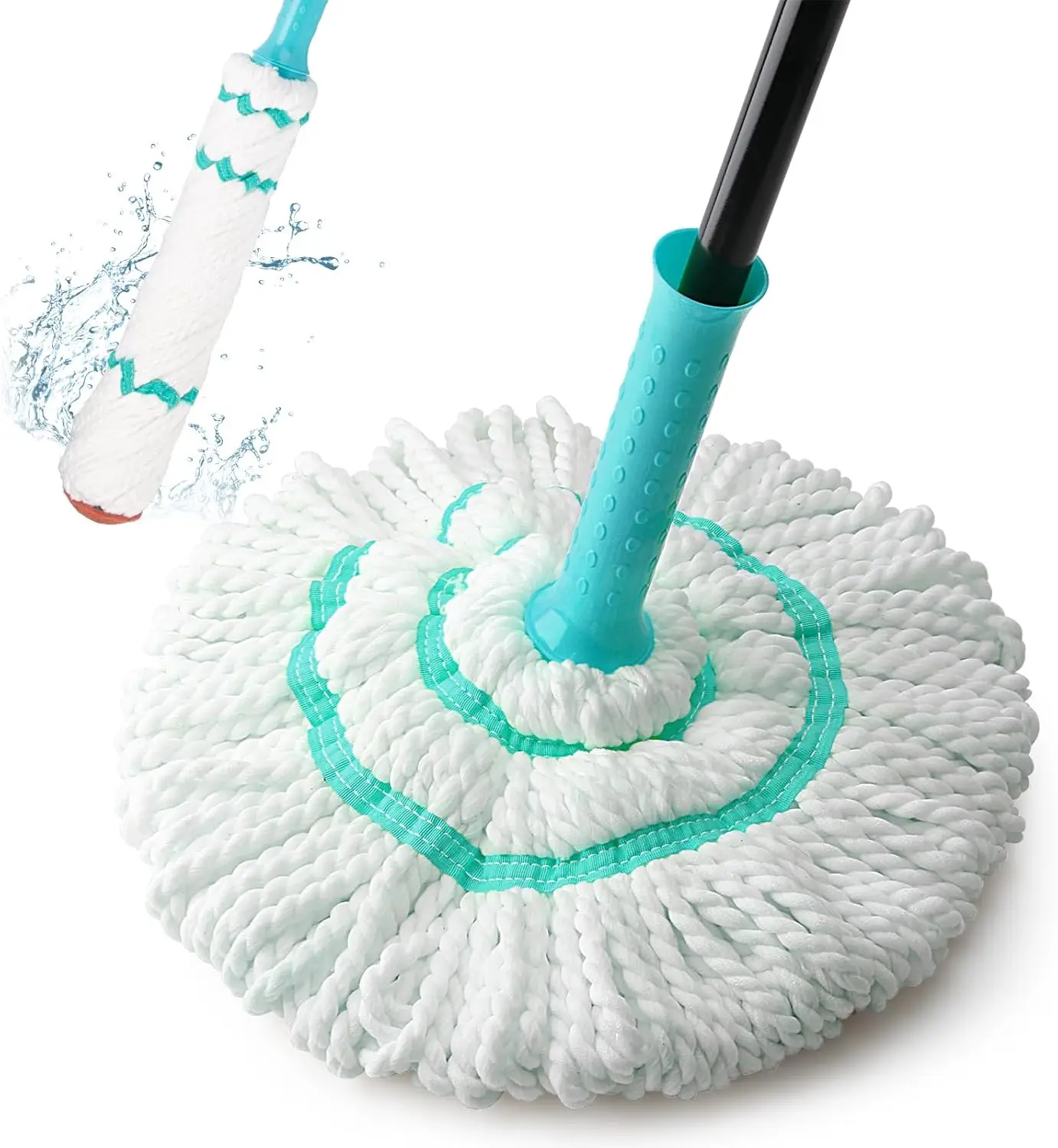 Self Wringing Twist Mops for Floor Cleaning, Microfiber Floor mop with 57 " Long Handle, Easy Wring Mop for Hardwood Commercial
Self Wringing Twist Mops for Floor Cleaning, Microfiber Floor mop with 57 " Long Handle, Easy Wring Mop for Hardwood Commercial