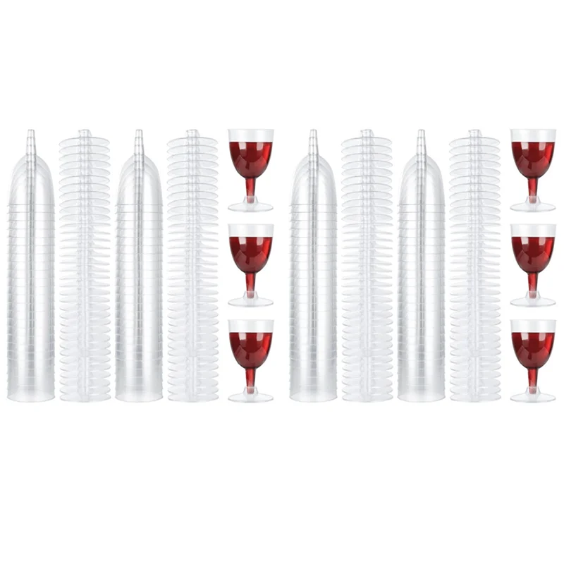 ABZS 200X Plastic Wine Glasses, Red Wine Glasses, Clear Plastic Wine Cups, Reusable Stemmed Party Wine Cups
ABZS 200X Plastic Wine Glasses, Red Wine Glasses, Clear Plastic Wine Cups, Reusable Stemmed Party Wine Cups