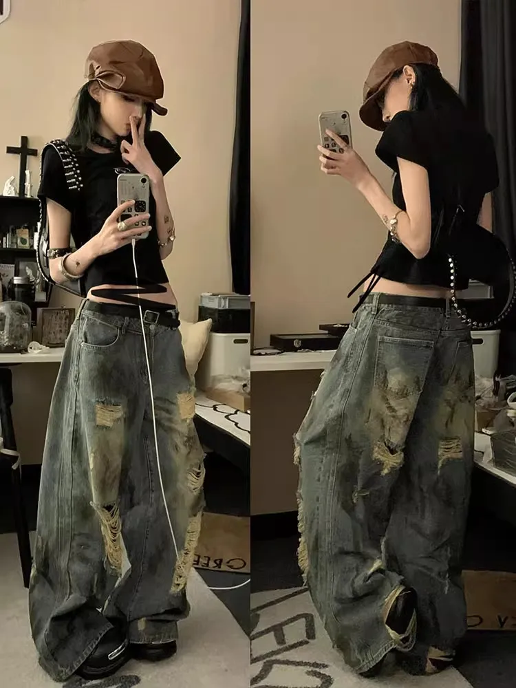 Retro Splatter Denim Jeans Men Women High Street Design Slim Wide Leg Floor Length Trousers Trendy Distressed Jeans
Retro Splatter Denim Jeans Men Women High Street Design Slim Wide Leg Floor Length Trousers Trendy Distressed Jeans