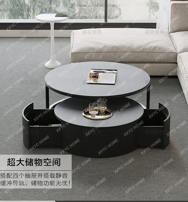 Light luxury round coffee table size round combination modern art coffee table
Light luxury round coffee table size round combination modern art coffee table