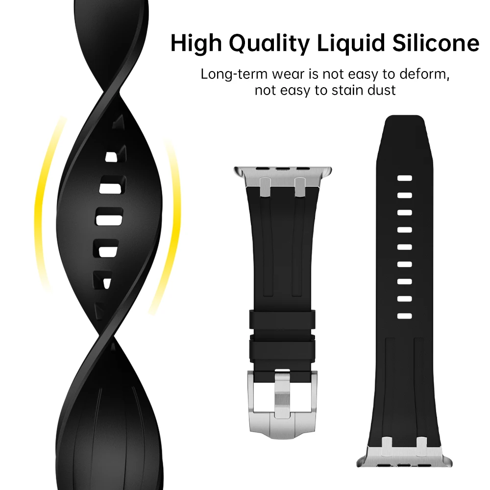 Silicone Strap For Apple Watch 9 band Ultra 2 Sport Bracelet Watchband apple watch strap iWatch Serise 9 8 7 6 49mm 45mm 44mm 42
Silicone Strap For Apple Watch 9 band Ultra 2 Sport Bracelet Watchband apple watch strap iWatch Serise 9 8 7 6 49mm 45mm 44mm 42