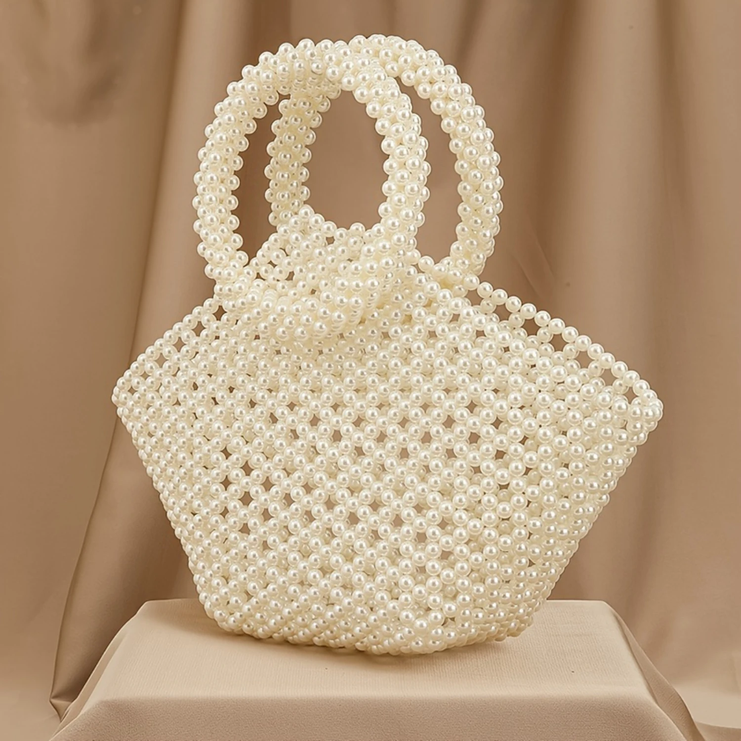 Faux Pearl Beaded Satchel Bag, Hollow Out Evening Party Handbag, Classic Small Dinner Handbag
Faux Pearl Beaded Satchel Bag, Hollow Out Evening Party Handbag, Classic Small Dinner Handbag