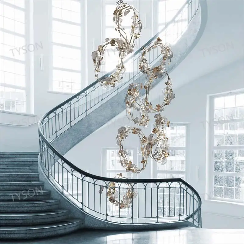 New Design Various Shape Twig Indoor Decoration Hotel Villa Staircase Glass Flower New Hotel Pendant Lamp Decoration Living Room
New Design Various Shape Twig Indoor Decoration Hotel Villa Staircase Glass Flower New Hotel Pendant Lamp Decoration Living Room