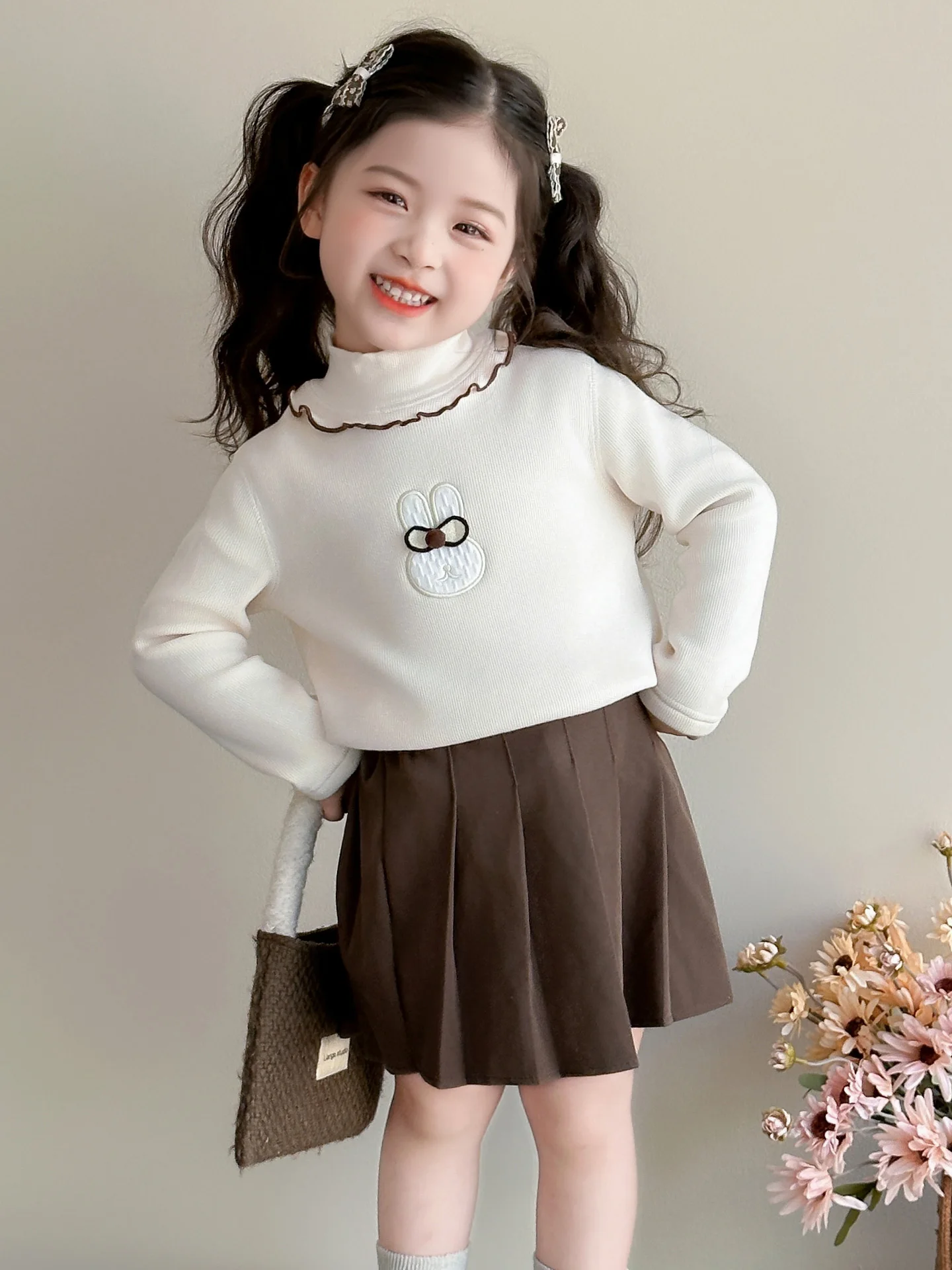 Thiened Fce f-High Collar Girls Base irt Sli Children's Winter Warm Sweet Inner Wear Cotton Blend Long Sve S...
Thiened Fce f-High Collar Girls Base irt Sli Children's Winter Warm Sweet Inner Wear Cotton Blend Long Sve S...
