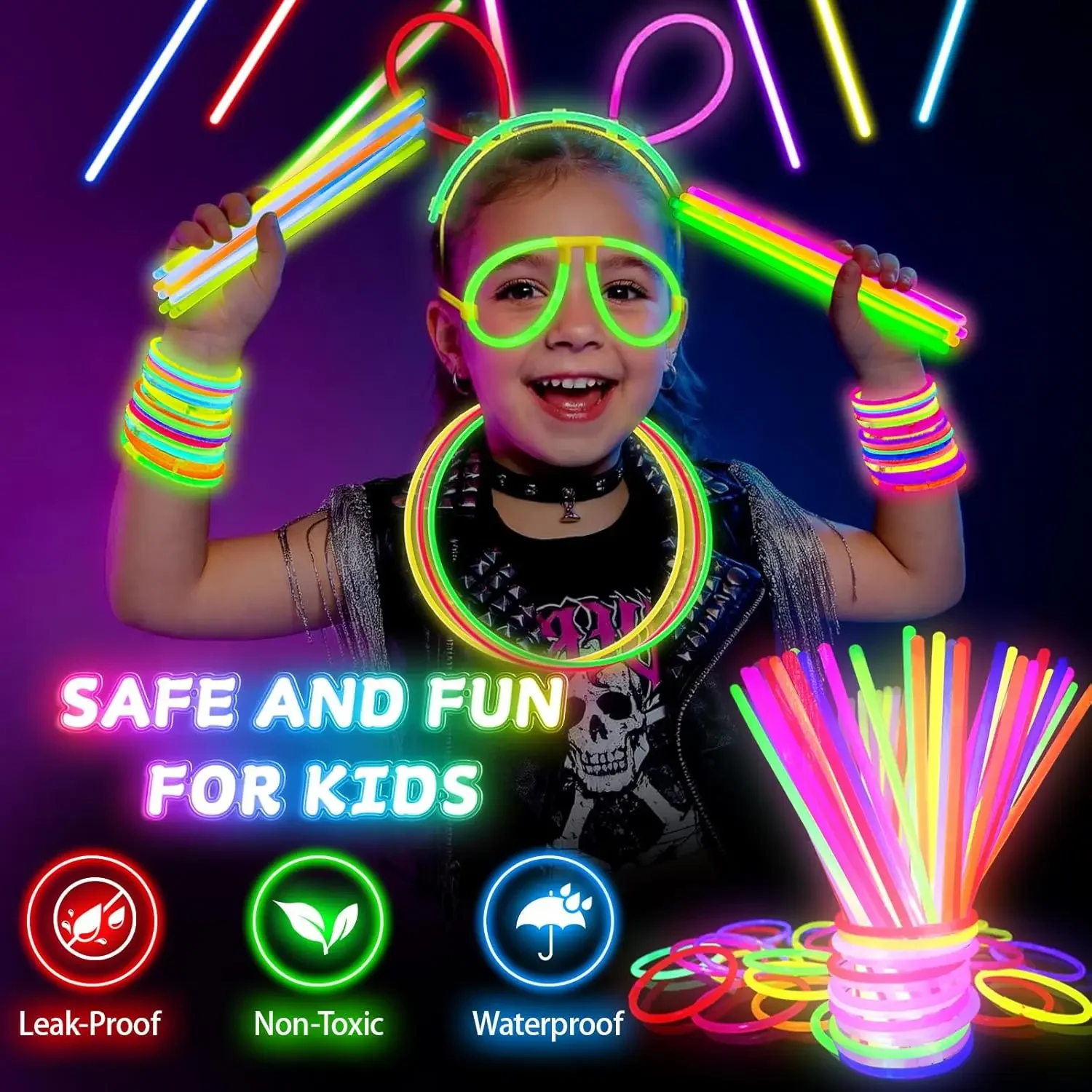100pcs Multicolors Luminous Glow Stick with Connector Fluorescence Sticks Neon Glow in The Dark Party Supplies Birthdays Events
100pcs Multicolors Luminous Glow Stick with Connector Fluorescence Sticks Neon Glow in The Dark Party Supplies Birthdays Events