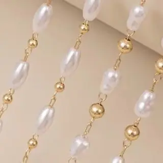 14K Gold-Plated Imitation Pearl Handmade Chain Special-Shaped Rice Beads Separator for DIY Necklace Bracelet Making Loose Chain
14K Gold-Plated Imitation Pearl Handmade Chain Special-Shaped Rice Beads Separator for DIY Necklace Bracelet Making Loose Chain