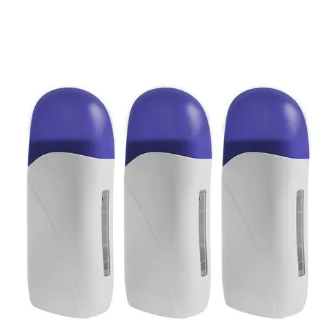3pcs in 1 Depilatory Roll On Wax Heater Warmer with Base Refillable Wax Cartridge Hair Removal Wax-melt Machine Skin Care Tool