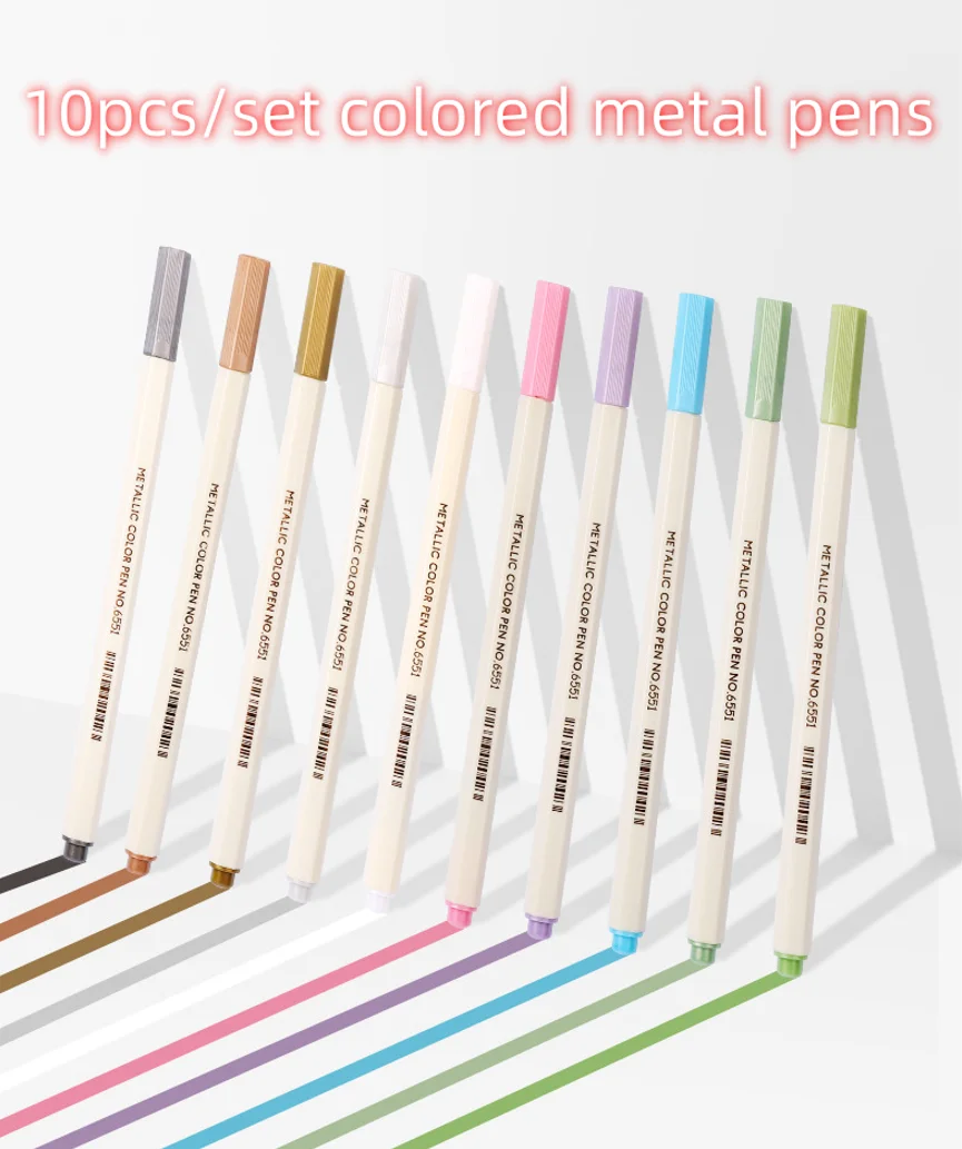 10pcs/set colored Fineliner Metallic Marker Pen Liner Felt-tip Pens Brush List Diary For Drawing School Stationery Art Supplies
10pcs/set colored Fineliner Metallic Marker Pen Liner Felt-tip Pens Brush List Diary For Drawing School Stationery Art Supplies