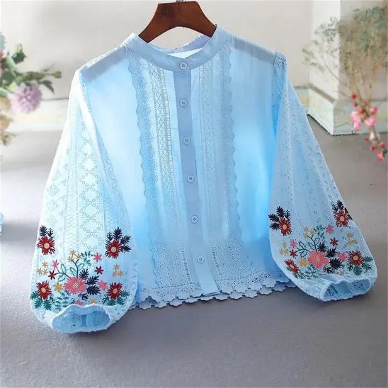 2026 New Fashion Lace Patchwork Seven Quarter Sleeve Shirt Women's Shirt Blouse Summer Vintage Embroidered Round Neck Top
2026 New Fashion Lace Patchwork Seven Quarter Sleeve Shirt Women's Shirt Blouse Summer Vintage Embroidered Round Neck Top