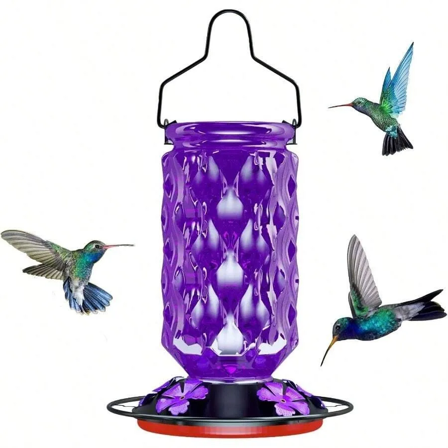 24OZ Glass Hummingbird Feeders Outdoors Hanging, Five Feeding Ports With Perch, Leak Proof Gardens Decor Backyard, Bird Feeder
24OZ Glass Hummingbird Feeders Outdoors Hanging, Five Feeding Ports With Perch, Leak Proof Gardens Decor Backyard, Bird Feeder