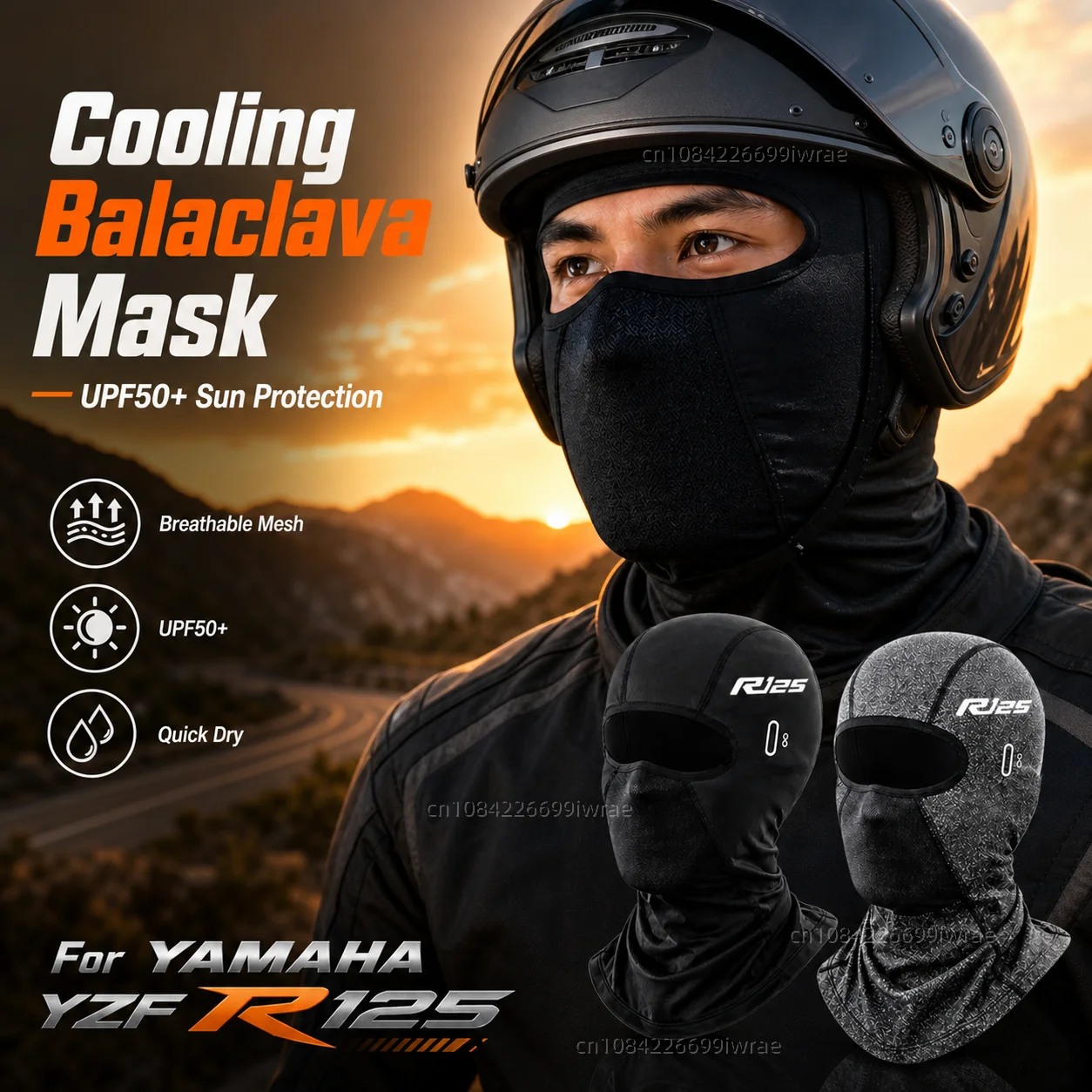 Cooling Motorcycle Balaclava Mask UPF50+ UV Protection Breathable Face Cover Summer For YAMAHA YZF R125 YZFR125 YZF-R125
Cooling Motorcycle Balaclava Mask UPF50+ UV Protection Breathable Face Cover Summer For YAMAHA YZF R125 YZFR125 YZF-R125